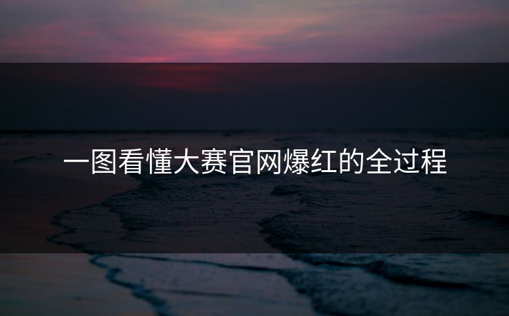 一图看懂大赛官网爆红的全过程